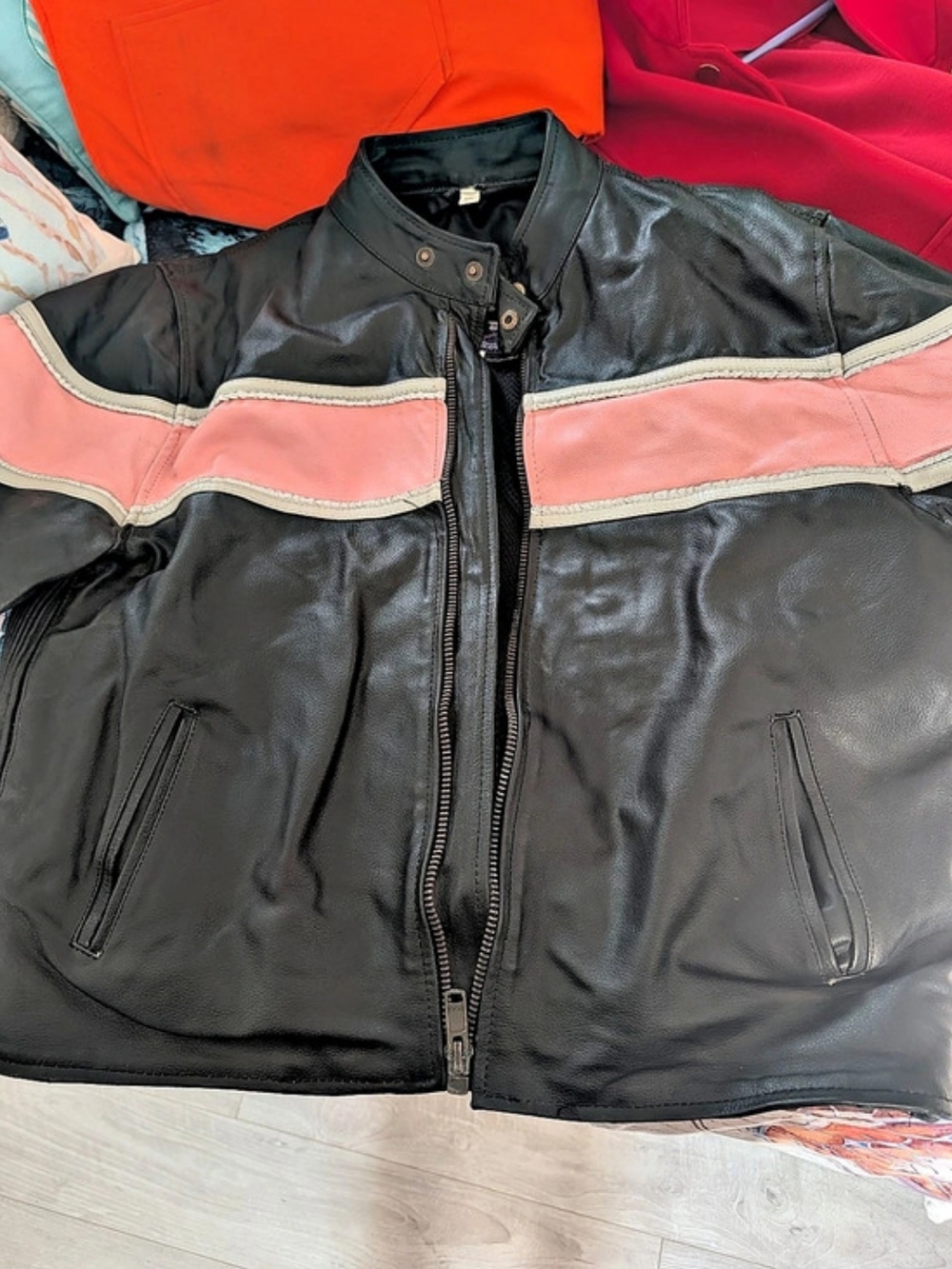 Paragon Leather & Sports (Private) Limited Color Block Leather Jacket XXL